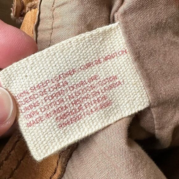 Vintage Y2K Lucky Brand Abbey Road Crossbody Purse - Sheep Leather - Camel Tan - Picture 11 of 11